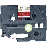 Brother Tze-Rw54, Pt-P900W, Pt-H500, Pt-P750W, Pt-P950Nw, Pt-D600Vp, Pt-D800W, Gold, Thermal transfer, Red, Brother, 2.4 cm  Tzerw54 4977766801928