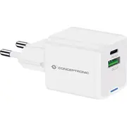 Conceptronic Ladegerät 2Port  20W,1Xusb-C,1Xusb-A 1.5M ws Althea15W 4015867236468