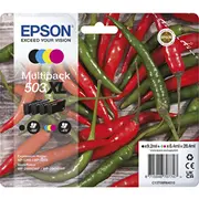 Epson 503Xl nabój z tuszem 4 Oryginalny Wysoka Xl wydajność , Cyjan,  C13T09R64010 8715946707747