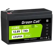 Green Cell Cube  Lifepo4 7Ah 12.8V 89.6Wh żelazowo-fosforanowy do zasilaczy awaryjnych Ups, Monitoringu Lfpgc12V7Ah 5904326374904