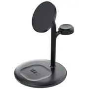 Green Cell Magscape 3-In-1 Magsafe Magnetic Wireless Charger Black  Msst-Gc-3In1-B 5904326375772 Azgcetlmsstb000