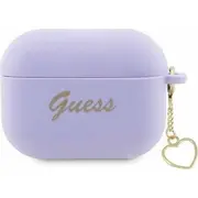 Guess Etui Guap2Lschsu Apple Airpods Pro 2 cover purpurowy/purple Silicone Charm Heart Collection  Gue2402 3666339110994