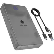 Icy Box Zewnętrzna 2,5/3,5 Sata Hdd /Ssd Host Usb 3.2 Gen 1 do 5 Gbps Type-C/-A  Ib-388-Cu3 Spade Base 388 4250078172598