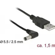 Kabel  Delock Usb Dc 5.5X2.5 90 St/St 1.5M 85588 4043619855889