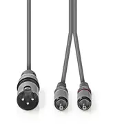 Kabel Nedis Kabexlr M - 2X Rca 1.5M 5412810295753 Coth15200Gy15 