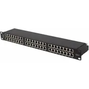 Lanberg Patch panel Pps6-1048-B 48 port 1U 19 kat.6 Ftp ekranowany  5901969439366