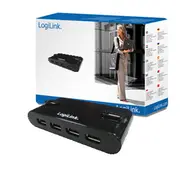 Logilink Hub Usb 2.0 4-Ports with power supply, Black  Ua0085 4052792004410 Nulliua0085