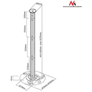 Maclean Ceiling projector mount Mc-517S Distance 80Mm - 980Mm  5901549689464 Ajmclpm517S