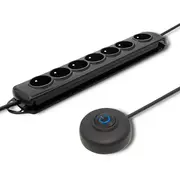 Qoltec Surge protectorFoot Qs 7 sockets 1.5M black  50171 5901878501710 Alqolpa00050171