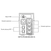 Socomec Ups Netys Pe 850V/230V480W/Avr/4Xiec 320, Led, Usb  Npe-0850 8027122515160 Ausocl1Tnpe0850