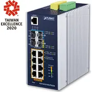 Switch Planet Ip30 Din-Rail Industrial L3 8P Zarządzany Gigabit Ethernet 10/100/1000 Aluminium,  Igs-6325-8Up2S2X 4711605284738