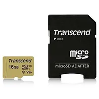 Karta Transcend 500S Microsdhc 16 Gb Class 10 Uhs-I/U3 V30 Ts16Gusd500S  0760557841210 380473