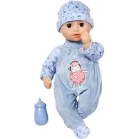 Zapf Creation Baby Annabell Little Alexander 36Cm, doll With sleeping eyes, romper suit, hat and ng bottle  706473 4001167706473