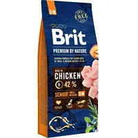 Brit Premium by Nature Senior SmallMedium Chicken - dry dog food 15 kg  Dlzritksp0072 8595602530175