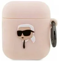 Karl Lagerfeld Etui Kla2Runikp Apple Airpods 2/1 cover /Pink Silicone Head 3D  Kld1402 3666339087869
