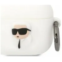 Karl Lagerfeld Etui Kla3Runikh Apple Airpods 3 cover /White Silicone Head 3D  Kld1406 3666339087852