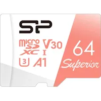 Karta Silicon Power Superior Microsdxc 64 Gb Class 10 Uhs-I/U3 A1 V30 Sp064Gbstxdv3V20Sp  4713436128021