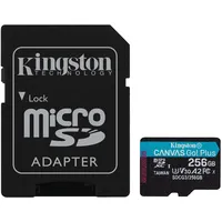 Kingston Technology 256Gb microSDXC Canvas Go Plus 170R A2 U3 V30 Card  Adp Sdcg3/256Gb 740617301250