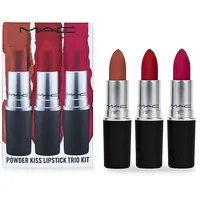 Mac Travel Exclusive Set Mini, Cream Lipstick, Lady Bug, 3 g  Powder Kiss , Fresh Morocan, Cockney, For Women 773602561353