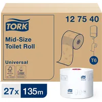Tork - Papier toaletowy do dozownika z automatyczną  rolek 135 m 127540 7322540475869
