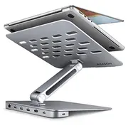 Axagon Hmc-Stnd Usb hub 6In1 Alu stand for laptop  8595247908001 Nuaxnus7Pstnd01