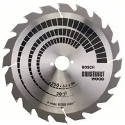 Bosch  Construct Wood 250 x 30Mm 20Z 2608641774 3165140455626