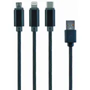 Cable Usb Charging 3In1 1M/Black Cc-Usb2-Am31-1M Gembird  8716309100564