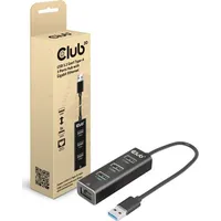 Club 3D Club3D Rozbočovač, Usb-A 3.2 Gen13X Usb 3.1, Gigabit Ethernet  Csv-1430A 8719214472801