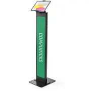 Compulocks Universal Tablet Cling Brandable Floor Stand - Aufstellung fur Tablett verriegelbar Stahl Schwarz Bildschirmgrosse bis zu 33 cm Bis 13 Zoll Montageschnittstelle 100 x mm Bodenaufstellung  140Buclgvwmb 5711783258513