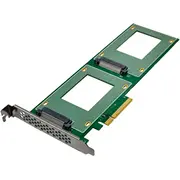 Delock Inline Pcie Karte zu 2X intern U.2 Nvme Sff-8639  Bifurcation, x8, schmal 4043718341528