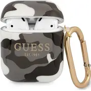 Guess Etui  Gua2Ucamg Camo Collection do Airpods 1/2 Gue1093Blk 3666339010089