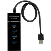 Hub Usb Roger Ad15651 3.0 Hubs - Sadalītājs 4 x / 5 Gbps Melns  4752168075883