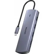 Unitek Hub Usb-C 9In1 Hdmi, Vga, Sd, Rj45, Pd 100W  D1113A 4894160050687 Perutkhub0082