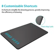 Huion H950P graphic tablet 5080 lpi 220 x 137 mm Usb Black  6930444800628 Tabhuotag0004