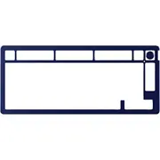 Hyperx Alloy Rise 75 Top Plate Navy Blue  85U15Aa 0197497580877