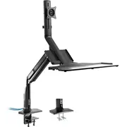 Inline Workstation desk mount with lift and Usb 3.0, movable, for keyboard, mouse monitor up to 81Cm 32, max. 9Kg  23174A 4043718293964
