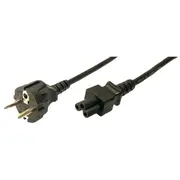 Logilink  Black Cee7/7 Schuko C5 coupler Cp093 4260113563731