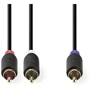 Kabel Nedis Kabe1X Rca - 2X Subwoofer 3M 5412810335688 Cabw24000At30 