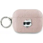 Karl Lagerfeld Klap2Pgchpp Airpods Pro 2 2022/2023 cover /Pink Monogram Choupette Head  3666339283742