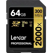 Karta Lexar Professional 2000X Sdxc 64 Gb Class 10 Uhs-Ii/U3 V90 Lsd2000064G-Bnnng  0843367120857