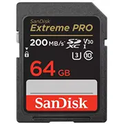 Sandisk  Extreme Pro 64Gb Sdxc Memory Card 2 years Rescuepro Deluxe up to 200Mb/S 90Mb/S Read/Write speeds, Uhs-I, Class 10, U3, V30 Sdsdxxu-064G-Gn4In 619659188719