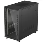 Lanberg 19 22U 600X1200 black floor-standing rack cabinet with glass doors Fpack  Ff01-6222-12B 5901969447187 Nulagr22U000025