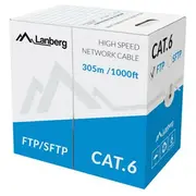 Lanberg Cable Ftp Cat.6 Cu 305 m wire grey  Lcf6-11Cu-0305-S 5901969421811 Aklagks6Ftp0004