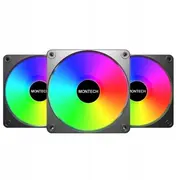 Montech  wentylatorów Gf120 V2 Argb Pwm Black 120Mm 3 in 1 Pack B 4710562744422