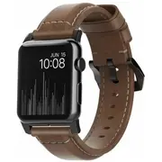 Nomad Strap Traditional Leather Brown 42Mm / 44Mm Connector Black  Nm1A4Rbt00 0856504004682