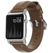 Nomad Strap Traditional Leather Brown 42Mm / 44Mm Connector Silver  Nm1A4Rst00 0856504004675