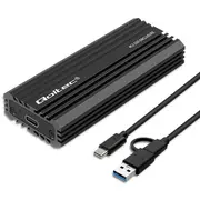 Qoltec Enclosure for drive M.2 Sata, Nvme, Usb C, 2Tb  52270 5901878522708 Aiqolk000052270