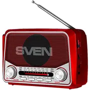 Sven Speaker  Srp-150, red 3W, Bluetooth, Fm/Am/Sw, Usb, microSD, flashlight, battery Sv-022617 6438162022617