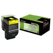Toner Lexmark 80C2Xye Yellow Oryginał  0734646497237