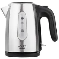 Adler Ad 1273 electric kettle 1 L 1200 W Black, Hazelnut, Stainless steel  5902934830911 Agdadlcze0074